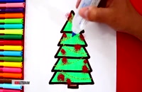 آموزش نقاشی کودکانه بابا نوئل کریسمس ۲۰۲۳