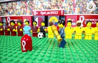 شبیه سازی اولین دیدار جام جهانی با عروسک لگو