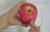 آموزش میوه آرایی - طرح گل با سیب
