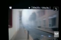 همزمانی فیلمبرداری با وقوع انفجار در بیروت