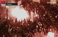 جشن صعود به فینال جام جهانی در خیابان‌های پاریس