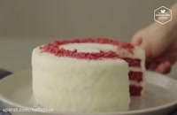 کیک نارگیلی قرمز