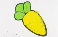 نقاشی کودکانه کشیدن هویج - آموزش نقاشی به کودکان