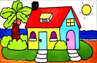 آموزش نقاشی خانه برای کودکان