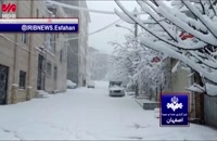 تصاویری از بارش برف زمستانی در اصفهان