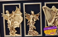 تابلو پلی استر فرشته طرح سه نوازنده – دیجی دکوری