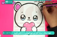 آموزش نقاشی ساده پاندا بامزه برای کودکان