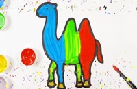 آموزش نقاشی به کودکان - نقاشی شتر دو کوهان