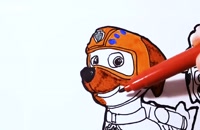 آموزش گام‌ به‌ گام نقاشی کودکانه سگ های نگهبان