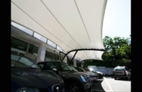 سایبان خیمه ای پارکینگ-سایبان هلالی توقفگاه خودرو-پوشش پارکینگ ارامستان-سقف پارکینگ مجتمع تجاری-حقانی 09380039391