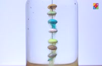 ترکیب آبنبات رنگی با آب