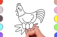 آموزش نقاشی به کودکان این قسمت نقاشی مرغ