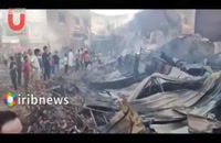 آتش سوزی در شهر سوهاج مصر