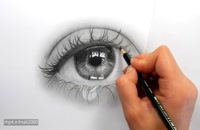 آموزش نقاشی چشم اشک الود