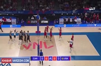 والیبال کانادا ۰ - آمریکا ۳