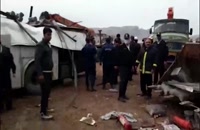 واژگونی مرگبار اتوبوس در اصفهان