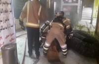 حادثه آتش‌ سوزی در نزدیکی بازار تهران