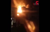 آتش سوزی گسترده در کارخانه لبنیات میهن