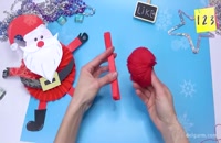 آموزش ساخت عروسک بابانوئل با کاغذ برای بچه ها