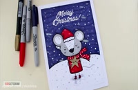 آموزش نقاشی به کودکان : طراحی موش کوچک در برف
