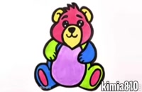 آموزش نقاشی به کودکان این قسمت نقاشی خرس عروسکی