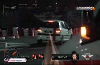 حضور علی علیپور در مسابقه اتومبیلرانی دست فرمون