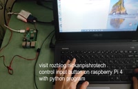آموزش راه اندازی GPIO برد رزبری پای raspberry pi و خواندن ورودی متصل به تاچ سوییچ با python و از طریق SSH