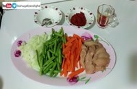 خوراک لوبیا سبز با مرغ: خوشمزه و رژِیمی | بانوی با سلیقه