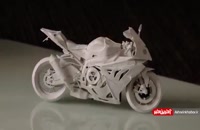 ساخت ماکت کاغذی موتورسیکلت بی ام و