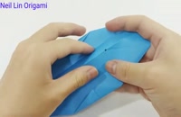 کاردستی آسان و جالب اوریگامی کوسه با کاغذ
