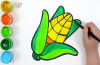 آموزش نقاشی به کودکان - نقاشی بلال