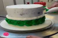 تزیین کیک به شکل هندوانه - یلدا
