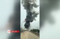 انفجار مهیب در یک کارخانه