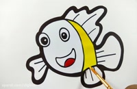 آموزش نقاشی ماهی به کودکان