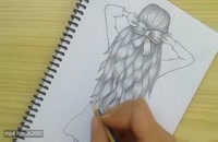 آموزش نقاشی برای مبتدی ها - موی موج دار