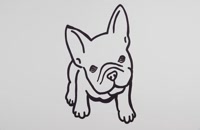 کلیپ نقاشی کودکانه سگ بولداگ فرانسوی
