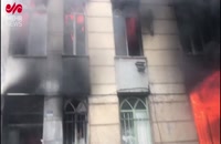 تصاویری از آتش سوزی گسترده یک انبار