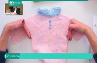 طریقه بافت لباس کاموایی با قلاب | لباس نوزادی