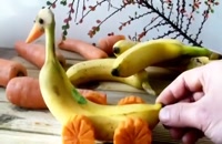 ایده هنری و جالب با میوه موز