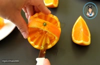 آموزش میوه آرایی - درست کردن سبد با پرتقال