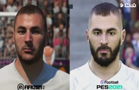 مقایسه چهره بازیکن‌ها در بازی FIFA 21 و PES 2021