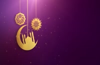 پس زمینه صورتی نمادهای ماه مبارک رمضان
