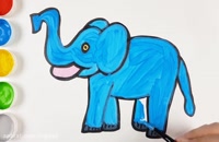 آموزش نقاشی به کودکان این قسمت نقاشی فیل بامزه
